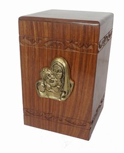 WOODEN <b>CASKET</b> CREMATION URN <b>for</b> HUMAN <b>ASHES</b>, WOODEN <b>CASKET</b> URN - Product Image 4