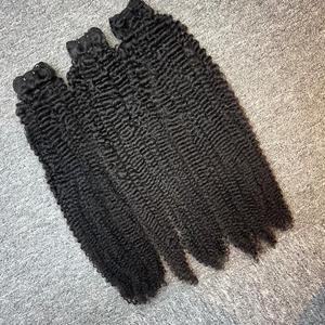 Cheveux frisés crépus de la meilleure qualité dans la trame, cheveux humains 100%, cheveux bruts cambodgiens un donneur - Product Image 3