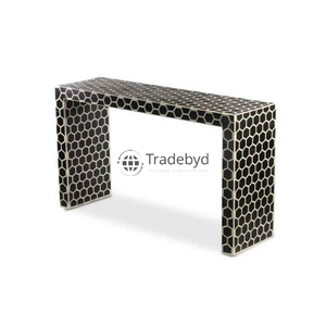 Mesa consola con incrustaciones de hueso artesanal Tradebyd para decoración de lujo para dormitorio o escuela espacios interiores modernos - Product Image 2