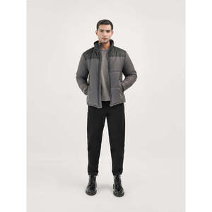 Veste matelassée décontractée pour homme KAIYA avec fermeture éclair, style parka - Product Image 1