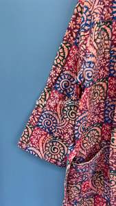 Handmade Vintage Kantha Jacket for Women Quilted Long <b>Robe</b> with Cotton Filling Winter <b>Beach</b> Wear Dress - Product Image 4