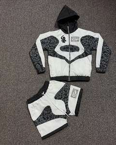 Ensemble de 2 pièces de coupe-vent imperméable en polyester à fermeture éclair intégrale personnalisé de haute qualité Survêtements d'entraînement en nylon - Product Image 4