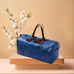 กระเป๋าทรงดัฟเฟิลสำหรับเดินทางทำจากโพลีเอสเตอร์พร้อมล้อแฟชั่นหนัง PU แท้มีซิปปิดใช้ได้ทุกวันกระเป๋าพับได้ - Product Image 6