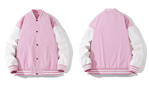 แจ็กเก็ตเบสบอลลายทรักเก็ตทีมเบสบอลสีพื้นไม่เปื้อนสำหรับใส่บนท้องถนนงาน OEM กำหนดเองได้เองสำหรับทุกเพศเสื้อแจ็คเก็ตทีมตัวแทนเปื้อนสำหรับแบรนด์ของคุณ - Product Image 3