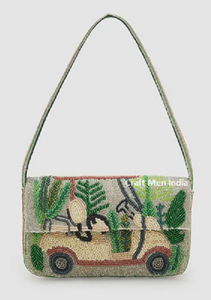 Sacs à main en perles de style bohème pour femmes indiennes, sacs à main faits à la main, sacs de soirée pour le shopping, sacs de fête en perles, vente en gros - Product Image 4