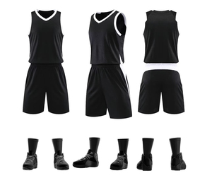 Maillots et shorts de basketball réversibles personnalisés de la meilleure conception, ensembles respirants pour toutes les équipes, grandes tailles - Product Image 4