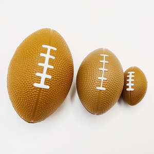 Ballon de football de rugby anti-stress marron en mousse PU souple - Product Image 4