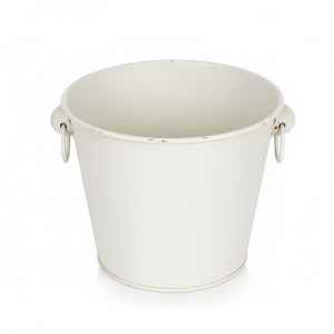 Hielera Redonda de Metal Negro Antiguo Hecha a Mano para Vino y Cerveza con Asa para Bodas, Fiestas y Celebraciones - Product Image 2