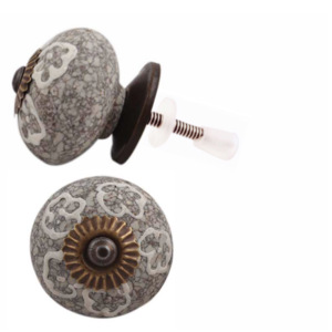 Vente chaude gravé en détresse céramique boutons porte tiroir armoire placard poignée tire pour cuisine commode chambre extérieur hôtel - Product Image 2