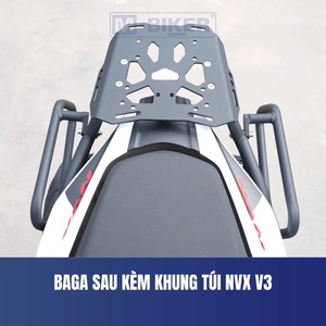Porte-bagages arrière M-Biker NVX V3, solution idéale pour le transport de sacs et de casques en aluminium pour les motos Yamaha NVX - Product Image 6