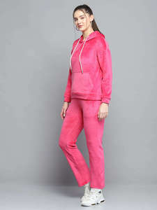 Conjunto Deportivo de Dos Piezas con Capucha, Diseño Personalizado, Color Sólido, Forro Polar de Invierno, Ecológico, Transpirable para Mujer - Product Image 3