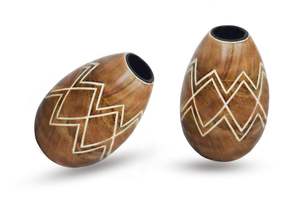 Decorative Wooden <b>Candle</b> Stand Candlestick Holders Tealight <b>Candle</b> Stand for Home Decor Living Room Table Decor <b>Set</b> of 2 - Product Image 5