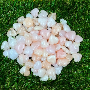 Morganite petit coeur bouffant en forme de rose pêche aigue-marine naturelle, prix de gros, pierre précieuse en vrac de haute qualité, cristal de guérison - Product Image 6