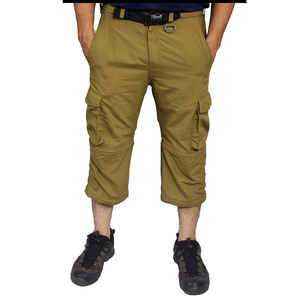 กางเกงคาร์โก้ผู้ชายลำลองสีทึบกางเกงเอวยางยืดแบบมีเชือกรูดกางเกงผ้าใยสังเคราะห์ยืดได้มีกระเป๋าทรงหลวม - Product Image 6