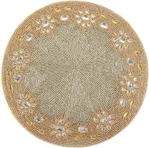 Wholesale Embroidery Beaded Solid Vintage <b>Round</b> <b>Placemat</b> Handmade Durable Home Wedding Banquet Use Customizable Eco-Friendly - Product Image 3