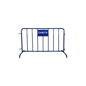 Ileritraffic Blue Metal Security Crowd Control Barrier Galvanized Electrostatic Powder <b>Paint</b> Safety Pedestrian Control Traffic - Product Image 1