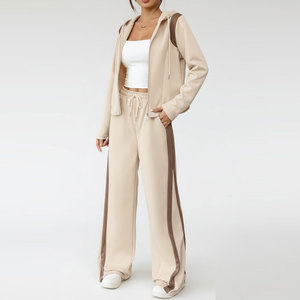 Ensemble deux pièces surdimensionné pour femmes, tenue décontractée de rue, avec haut ample et pantalon, ensemble deux pièces surdimensionné tendance - Product Image 1