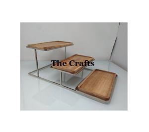 Fabuleux support de gâteau de conception personnaliser la taille et la forme support de service de gâteau en bois pour l'utilisation de restaurant d'hôtel - Product Image 2