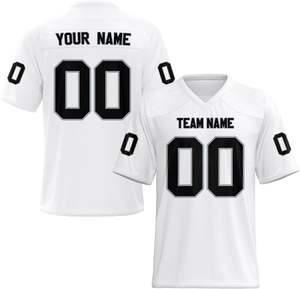 OEM personalizado sublimado poliéster malla fútbol Jerseys transpirable de secado rápido de talla grande al por mayor Club uniformes estilo americano - Product Image 3