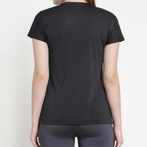 T-shirt pour femme 100% coton, coupe ajustée sans col, de haute qualité, pas cher, personnalisé, tendance hip-hop, été, séchage rapide, 2026 - Product Image 2