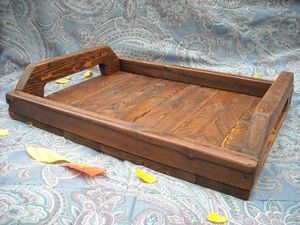 HOSTING FARMOUSE, bandeja redonda de madera de acacia para servir para cocina, hogar o Hotel, vajilla de estilo clásico para fiesta o ser de comida - Product Image 2