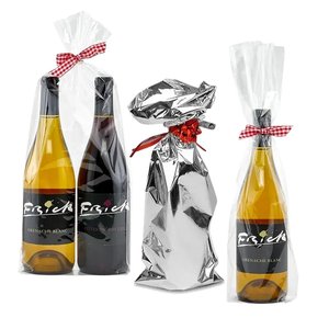 <b>Plastic</b> <b>Wine</b> Gift Bag - Product Image 1