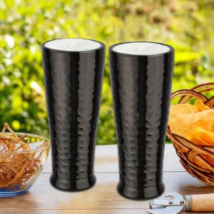 Vaso Alto Premium de Acero Inoxidable Negro Martillado Ecológico Moderno para Accesorios de Bar Certificados para Bebidas de Fiesta - Product Image 6