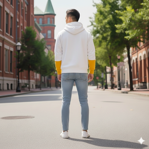 <b>Mens</b> Cotton <b>Hoodie</b> Breathable Solid Pattern Anti Shrink Knitted Pullover New Arrival OEM Wholesale Manufacturer - Product Image 2