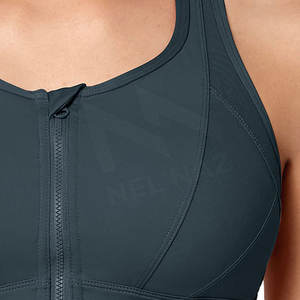 Sujetador Deportivo de Alta Sujeción, Talla Grande, Ligero, Sin Costuras, para Mujer - Venta al por Mayor de Fábrica, Tejido de Punto Acanalado - Product Image 6