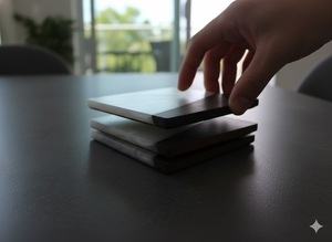 Posavasos Cuadrados de Nogal Brillante Artísticos de Lujo de Tendencia, Ecológicos para Uso en el Hogar, Hoteles y Restaurantes a Precio Directo de Fábrica - Product Image 6