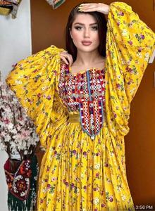 Robe de mariée afghane traditionnelle de qualité supérieure, vintage, ensemble de 2 pièces, longue robe et pantalon, service OEM, lavable - Product Image 5