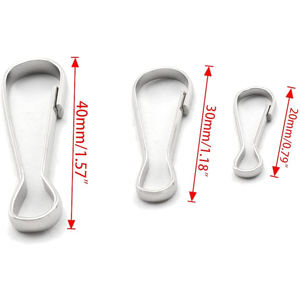 Crochets à ressort en métal, boucles à pression nickelées pour porte-clés, fermetures éclair, supports de plantes, connecteurs, taille et couleur personnalisées - Product Image 3