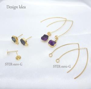 Granate hecho a mano, conector colgante de 8-10mm, joyería de plata de ley galvanizada en oro, Fiesta infantil DE ENERO única - Product Image 4