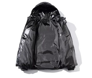 Men outdoor fashion <b>padded</b> puffer <b>jacket</b> warm thick down coat <b>waterproof</b> windproof insulated winter hooded outerwear - Product Image 5