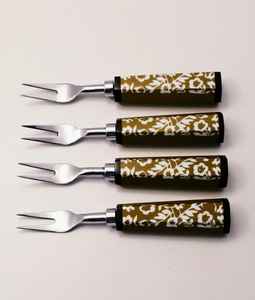 Stainless Steel & Resin Handles Luxury Dinner and Fruit <b>Forks</b> Dishwasher Safe Durable and Stylish for Party Dining and Hosting - Product Image 2