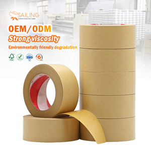 Sailing Pressure Sensitive 3 Inch 2 Inch 300 Meters Custom Kraft Paper Packing Brown <b>Tape</b> For Packaging - Product Image 5