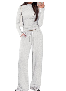 Conjuntos Deportivos para Mujer de 2 Piezas, Top de Manga Larga sin Costuras, Leggings con Efecto Push-Up Oculto, Ropa de Gimnasio - Product Image 4