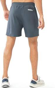 Shorts de tennis solides et écologiques pour hommes, vêtements de sport, jogging d'entraînement, vêtements de fitness, logo avant imperméable, tissés, vente en gros - Product Image 5