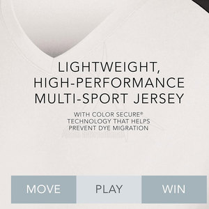 เสื้อซอฟต์บอลระบายอากาศได้ดีคอวีผ้าโพลีเอสเตอร์100% สามารถปรับแต่งโลโก้ได้สี - Product Image 4