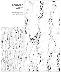 กระเบื้องพอร์ซเลนเคลือบเงาสีขาวพอร์โตโร - Product Image 2