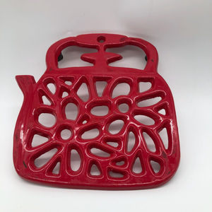 Heavy Duty Cast Iron Fish <b>Trivet</b> Modern Decorative Turquoise Nautical Pot Holder Vintage Heat Resistant Kitchen Dining Table - Product Image 3