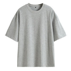 Camisetas de talla grande para hombre, camisetas de manga corta de algodón de punto de secado rápido y transpirable, diseño personalizado liso en blanco OEM personalizado - Product Image 2