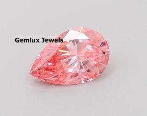 Diamante Cultivado en Laboratorio con Certificación IGI, Corte Pera de 4 Quilates, Color Rosa Intenso, Claridad VS, Diamante Suelto para Joyería - Product Image 1
