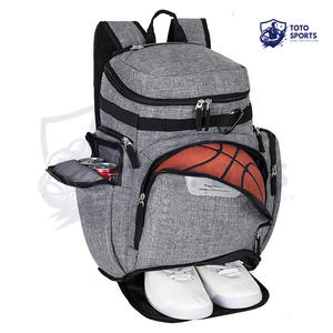 Sac de basket-ball en polyester durable, respirant, léger, confortable, fermeture éclair lisse, meilleur fournisseur, logo personnalisé imprimé - Product Image 1