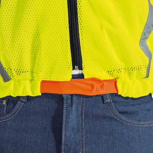 Veste de travail haute visibilité jaune et orange Veste de sécurité réfléchissante coupe-vent imperméable pour hommes Vêtements de travail OEM - Product Image 2