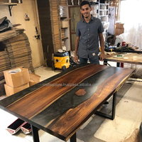 Tables à manger en résine époxy pour une salle à manger moderne et élégante meubles en époxy de tables à vendre