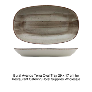 ถาดรูปวงรี Gural Avanos Terra ขนาด 29 x 17 ซม. สำหรับร้านอาหาร โรงแรม ขายส่งอุปกรณ์จัดเลี้ยง - Product Image 2