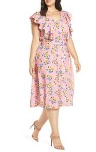 Robe décontractée à manches courtes, à imprimé floral, de style nouveau, à col haut, longueur genou - Product Image 4