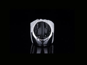 <b>Iced</b> Out Custom Letter VVS Moissanite Diamond 925 Sterling Silver Rhodium Plated High Shine Hip Hop <b>Ring</b> For Unisex Wear - Product Image 5