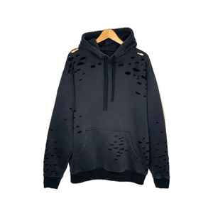 Sudaderas con capucha desgastadas para hombre con logotipo personalizado Street Hip Pop estilo informal Anti-Shrink Puff Technique temporada de invierno sudaderas con capucha de lana para hombre - Product Image 3